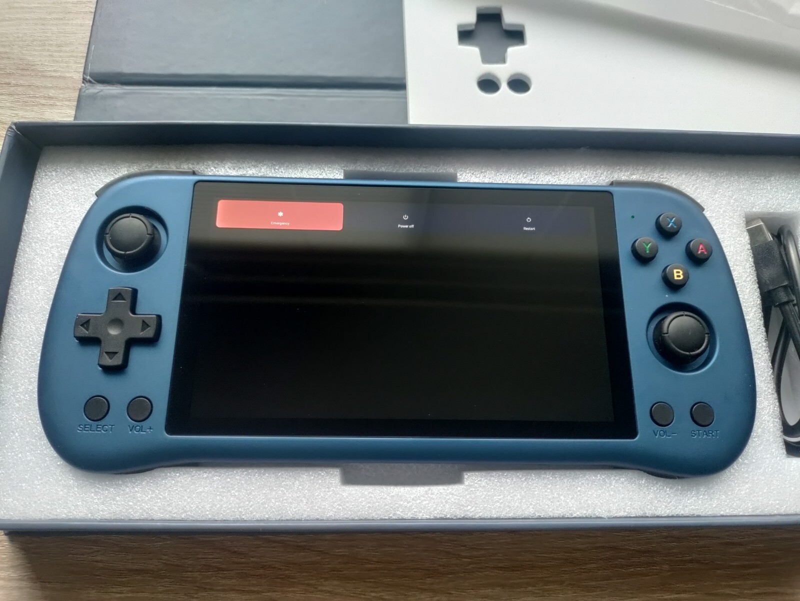 Powkiddy X55 Retro Gaming Handheld Console Only, Blue (No SD Cards)