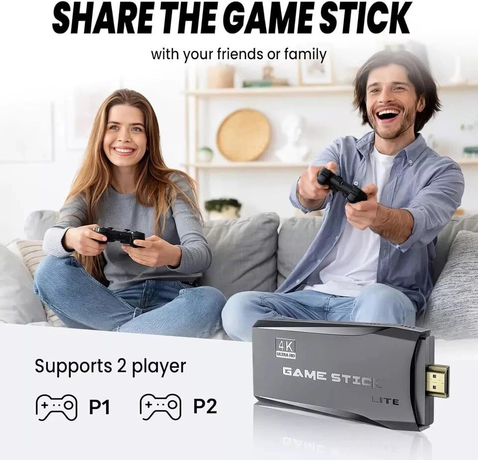 Retro Game Console 4K HDMI Output Plug & Play with 20,000+ Built-in Games