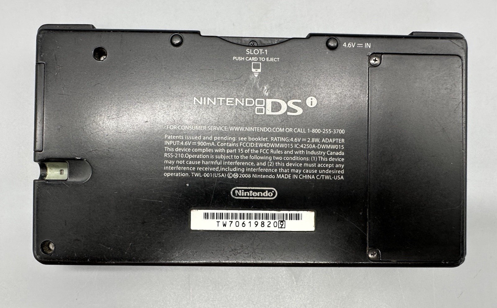 Nintendo DSi Handheld Game Console TWL-001 Black With Charger Tested Working