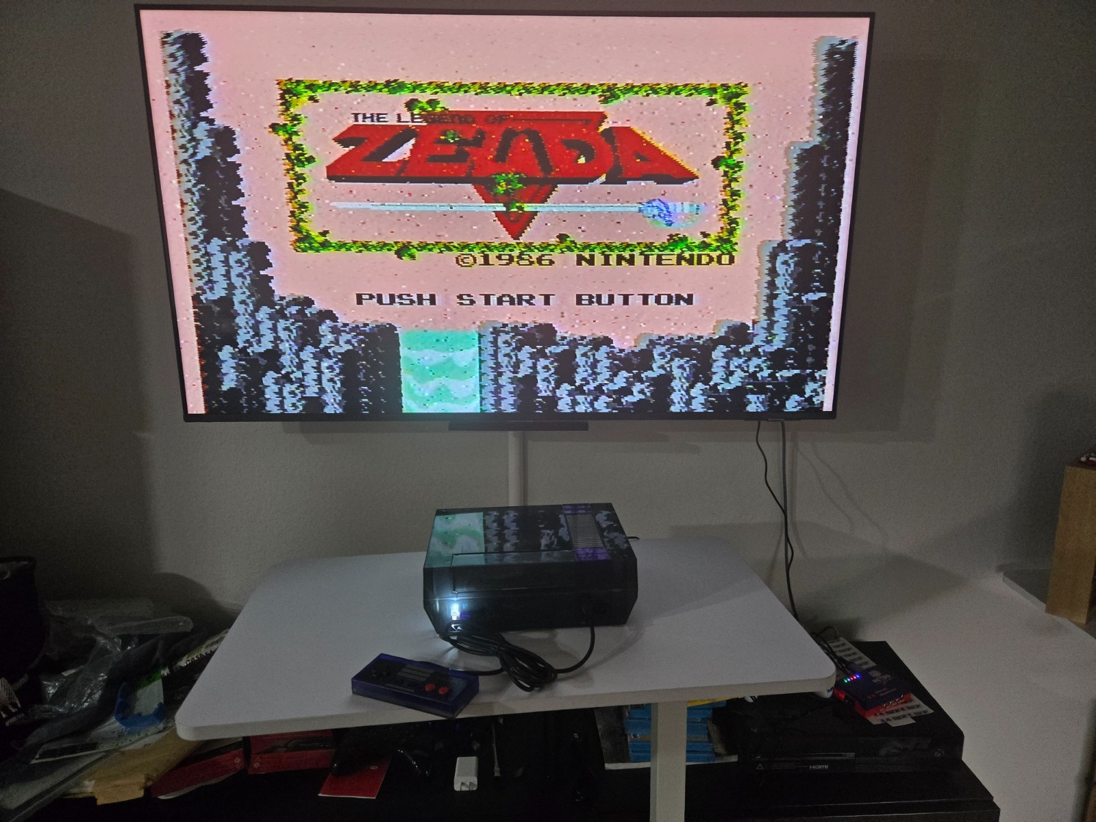 Clear Black / Purple Nintendo Entertainment System NES Console Games Bundle