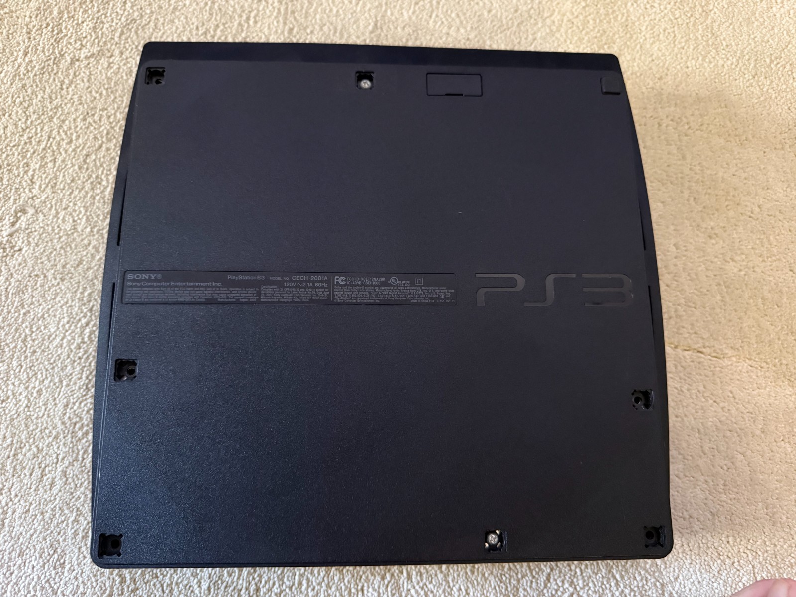 Sony PlayStation 3 PS3 Slim 120GB Console CECH-2001A Tested Working + Cables