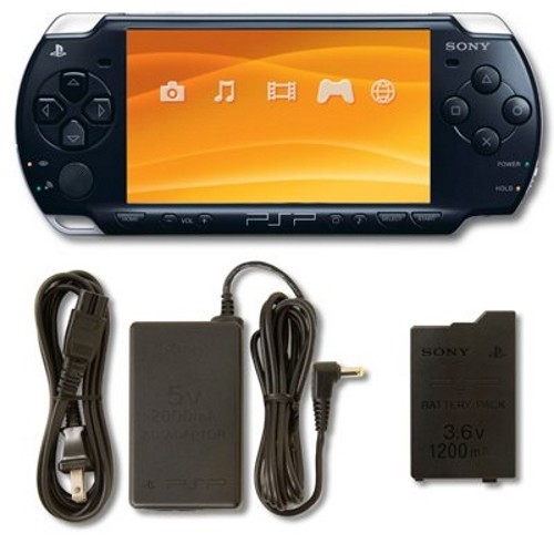 PlayStation Portable PSP 2000 System Piano Black Handheld Good 3Q