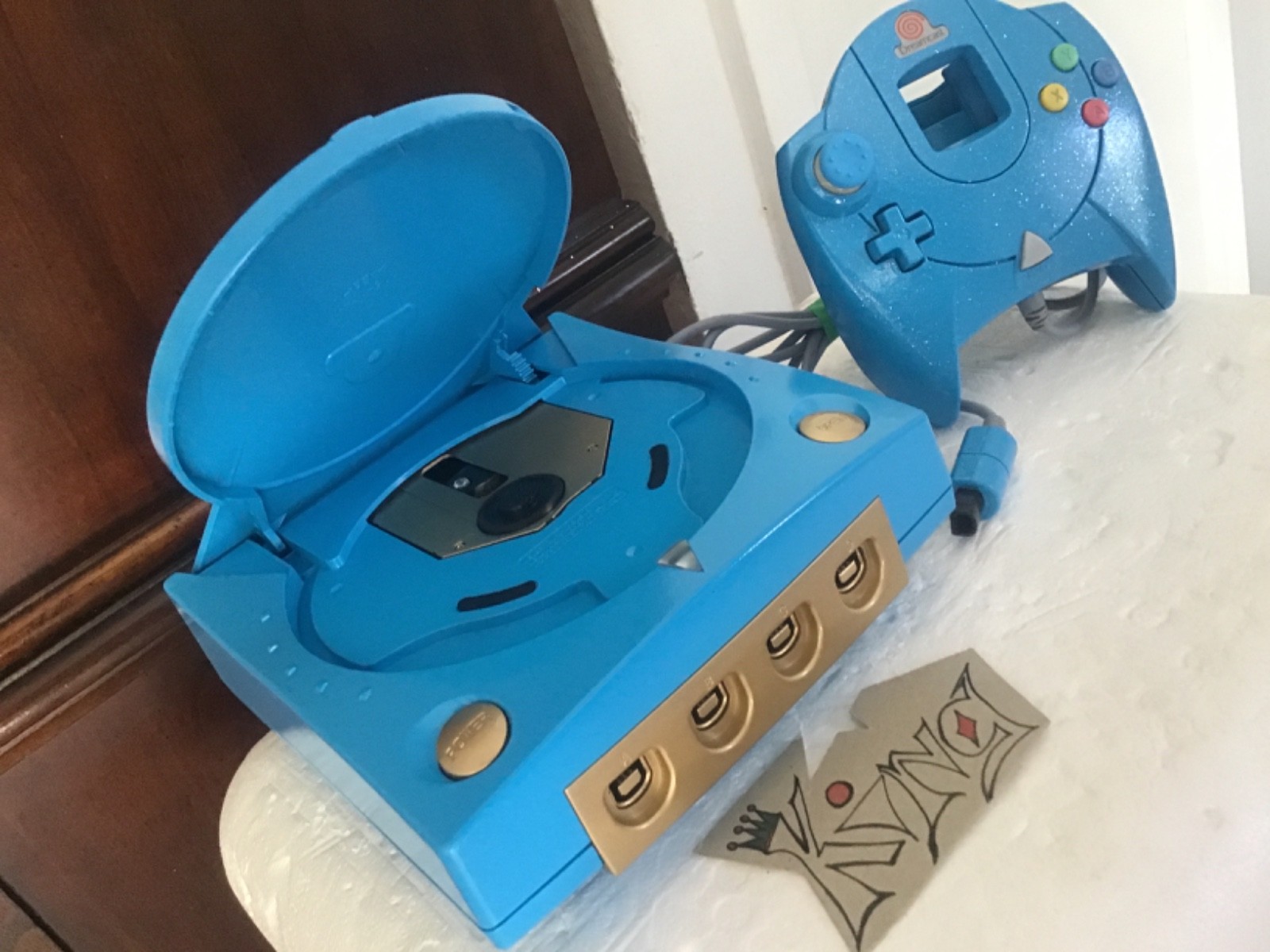 💙 SEGA Dreamcast HKT-3020 Home Console 💙 Edition🌟💙 GOLD/BLUE