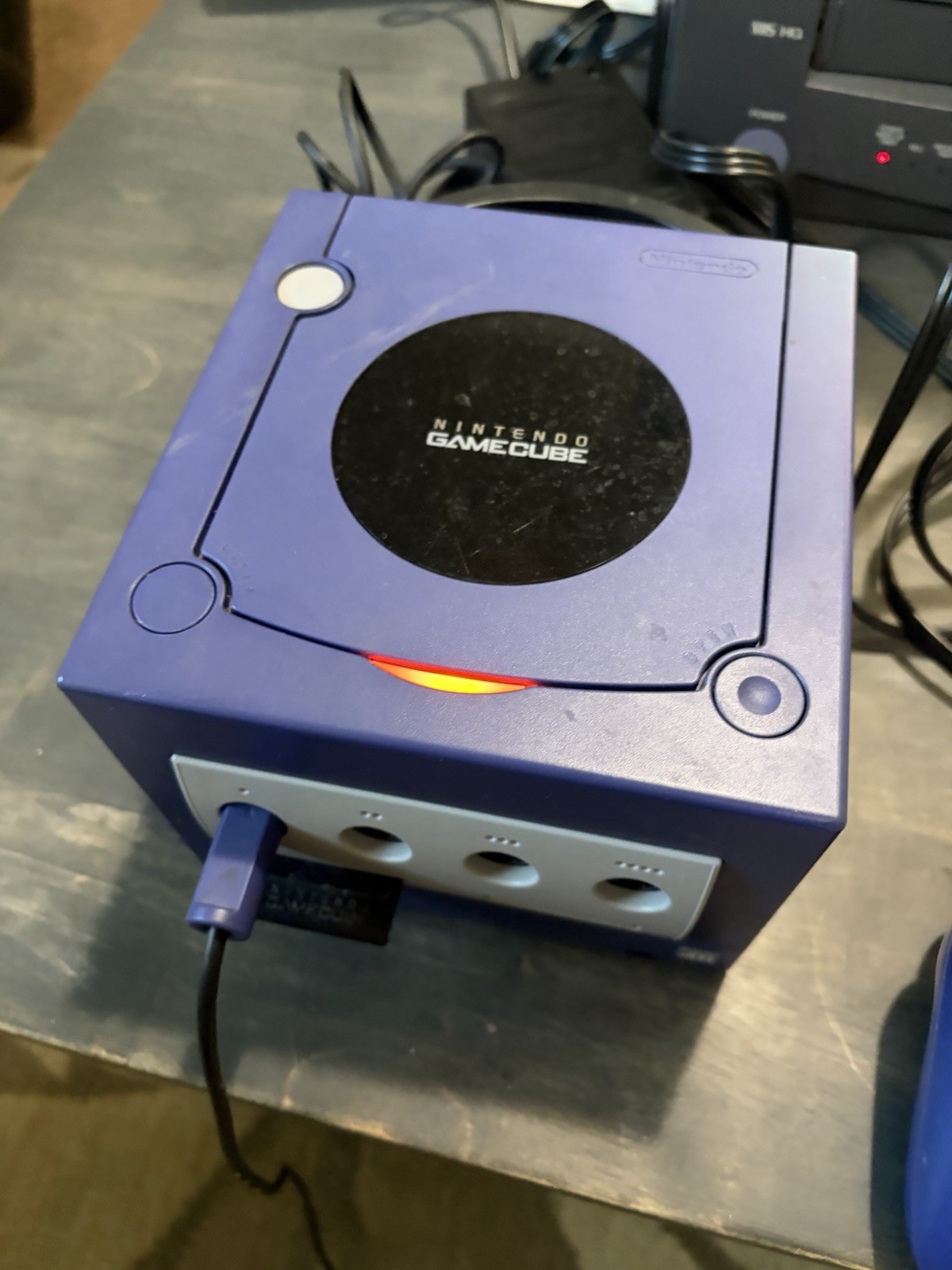 Nintendo GameCube Console System – Indigo (controller, All Chords, Memory Card)