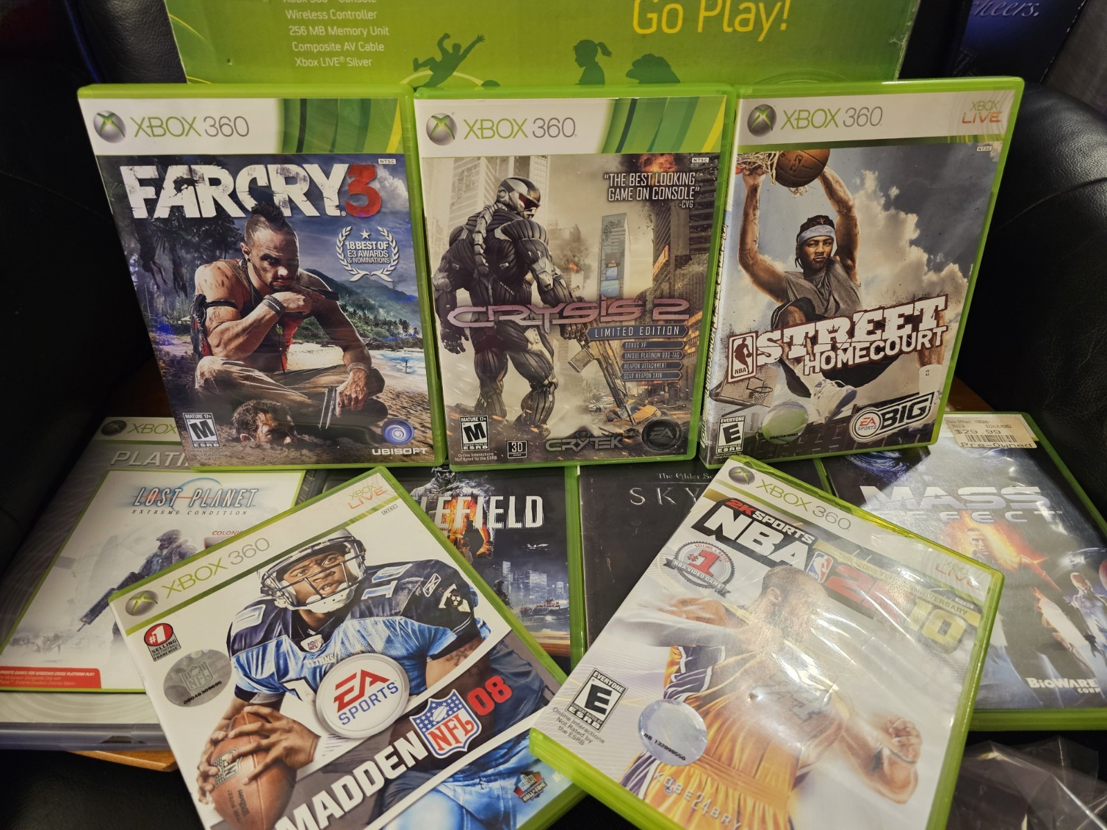 Xbox 360 Arcade 256MB White Console Games Bundle Tested Working