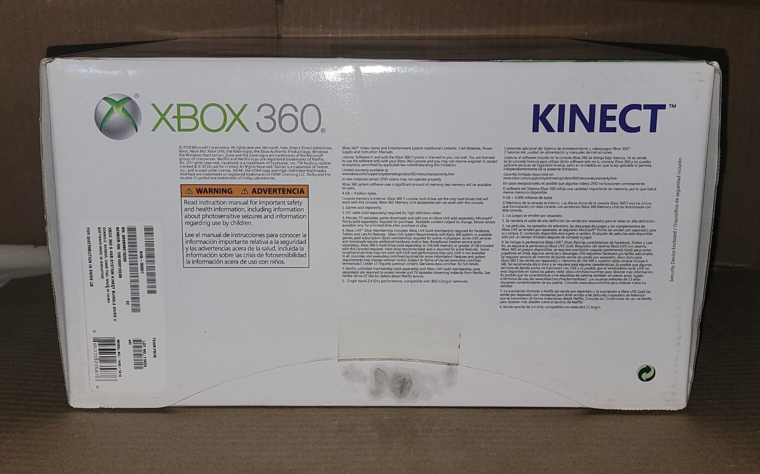 Microsoft Xbox 360 Slim 4GB Black Console with Kinect 10 Games See Listing