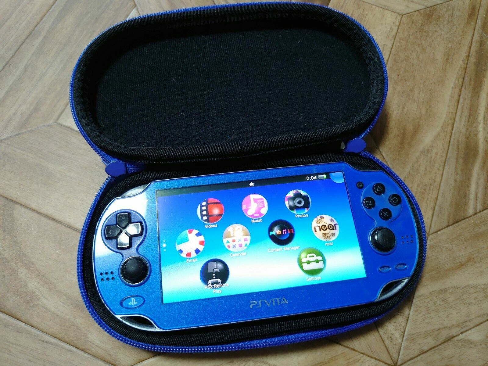 PlayStation PS Vita PCH-1000 ZA04 Sapphire Blue Console with pouch