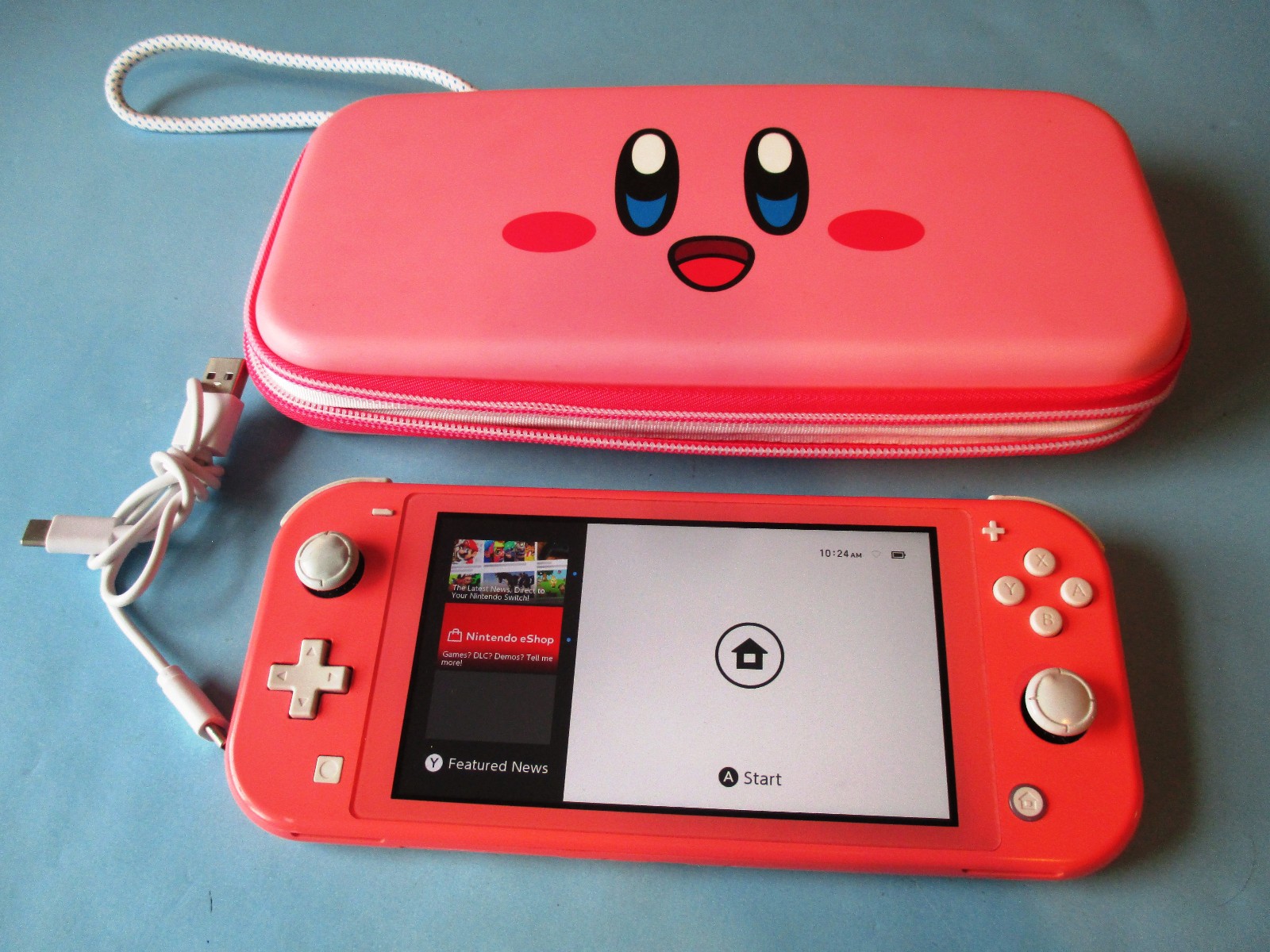 Nintendo Switch Lite Pink System w/Charger & Case