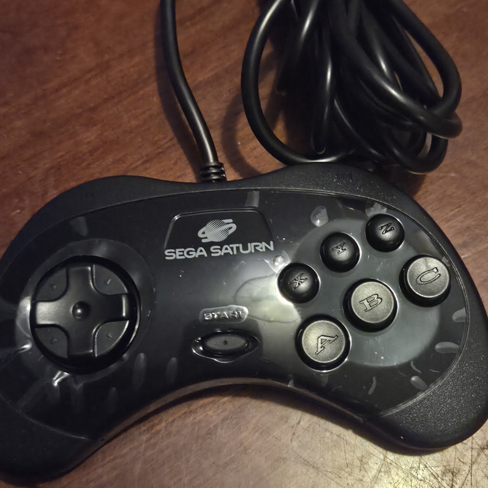 Sega Saturn MK-80000A Black Working With Tomb Raider CIB & Retro Bit Controller