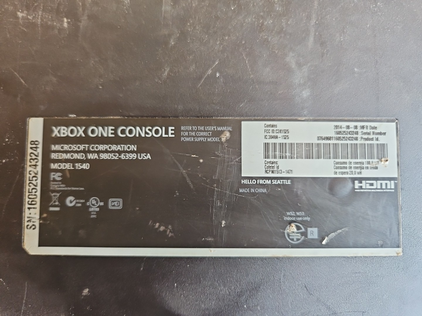 Microsoft Xbox One 1540 500GB Console – Black