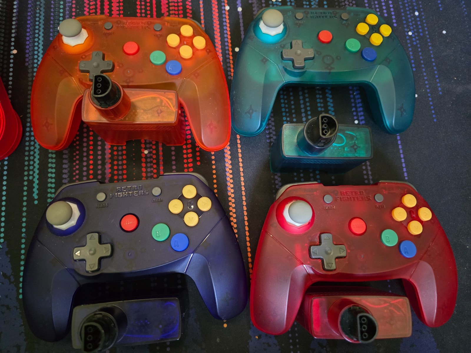 Nintendo 64 N64 Red HDMI 4 Brawler 64 Controllers Expansion Pack Forever Pak 64