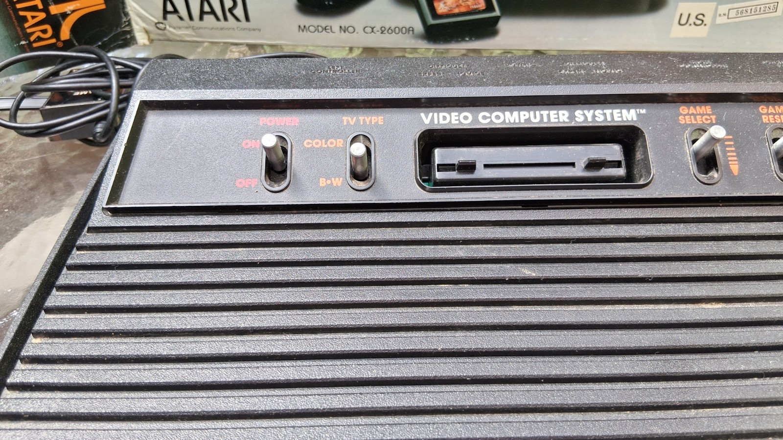 Atari CX2600A Video Computer System W/ Box (Worked When Last Used. 3 Controls
