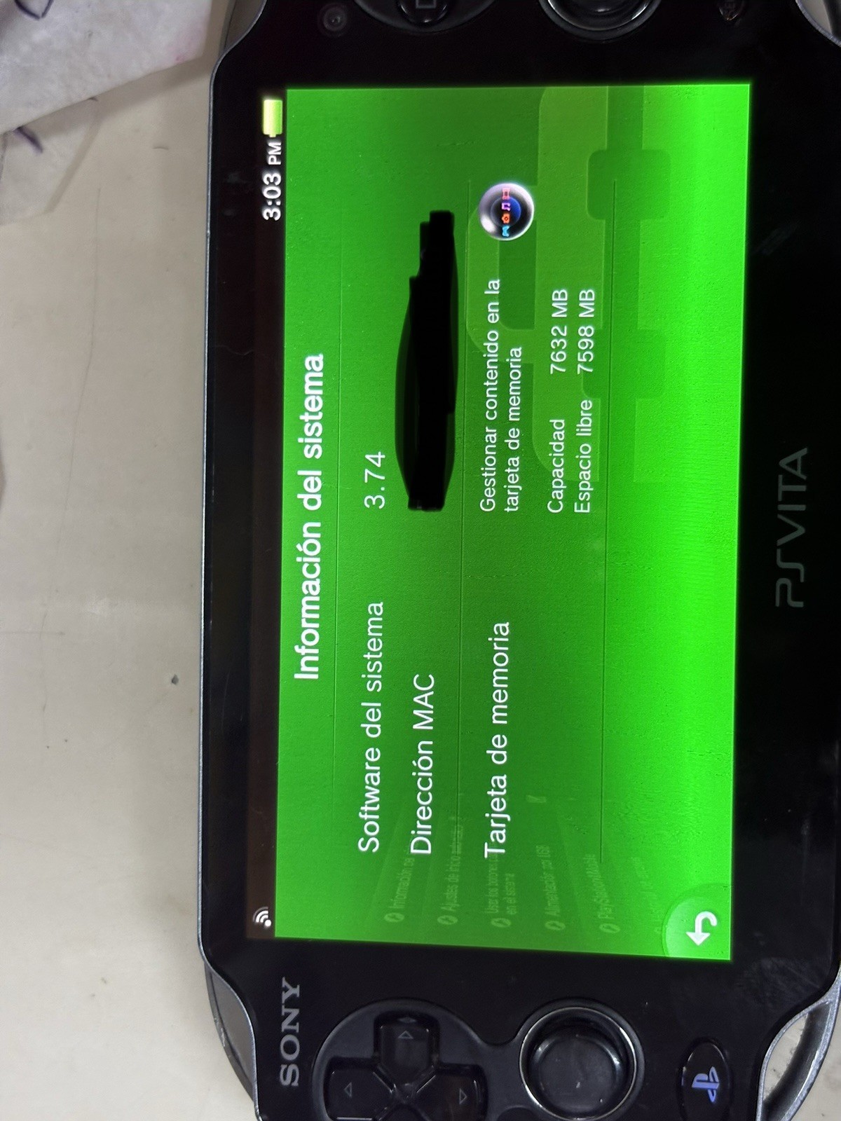 Playstation Vita OLED with 8gb Memory Stick. No Charger Included.
