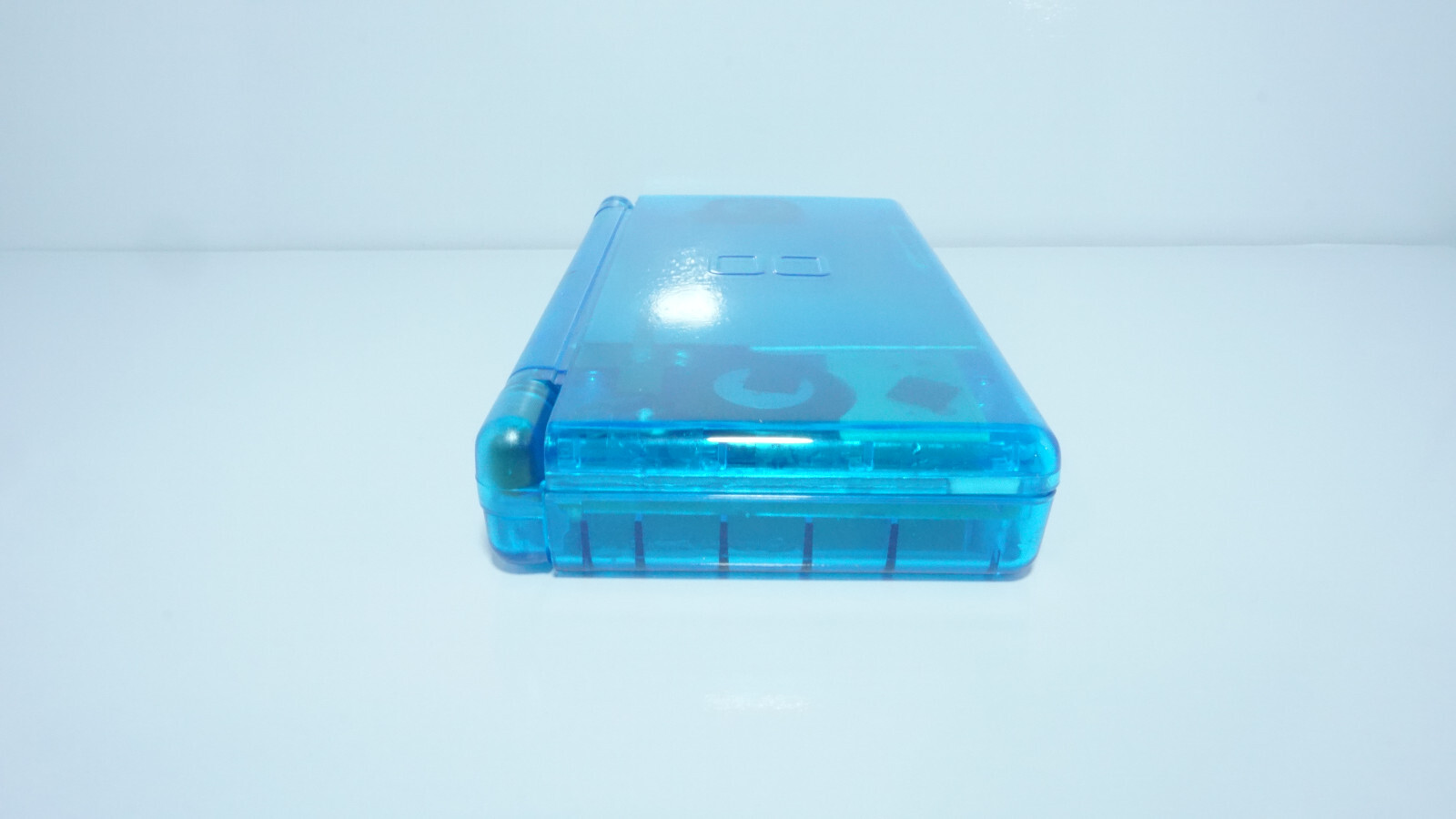 Nintendo DS Lite Transparent Clear Blue Handheld System with Charger & Stylus