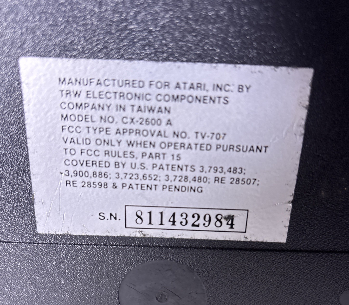 Atari CX-2600 A Video Computer System Console – 1 Controller
