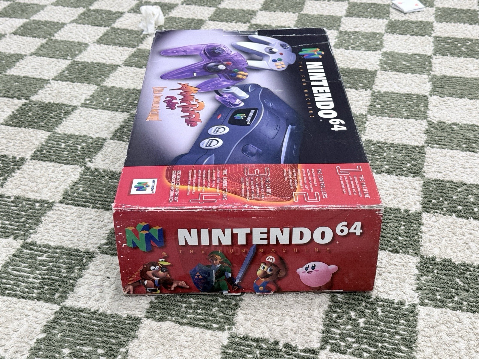Nintendo 64 Atomic Purple Controller Console Bundle Complete In Original Box