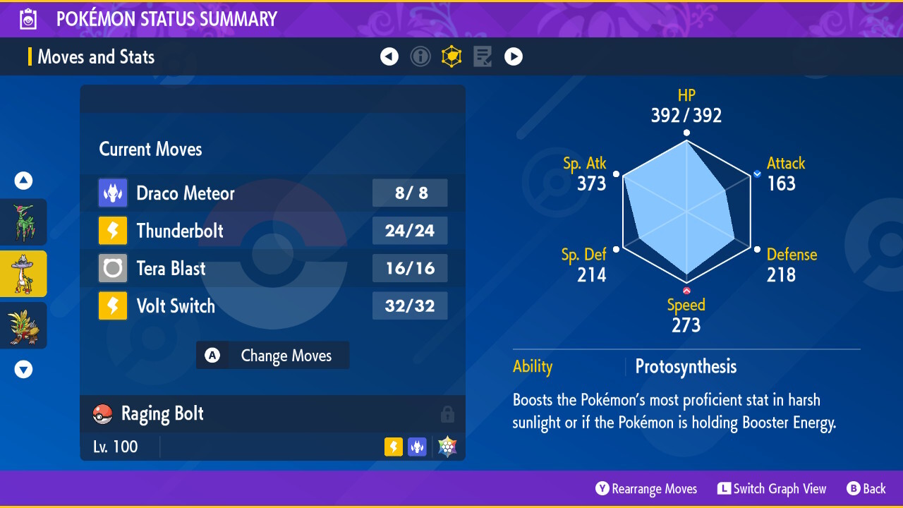 Pokemon Scarlet & Violet Raging Bolt Batte Trained Best Stats Paradox🌟
