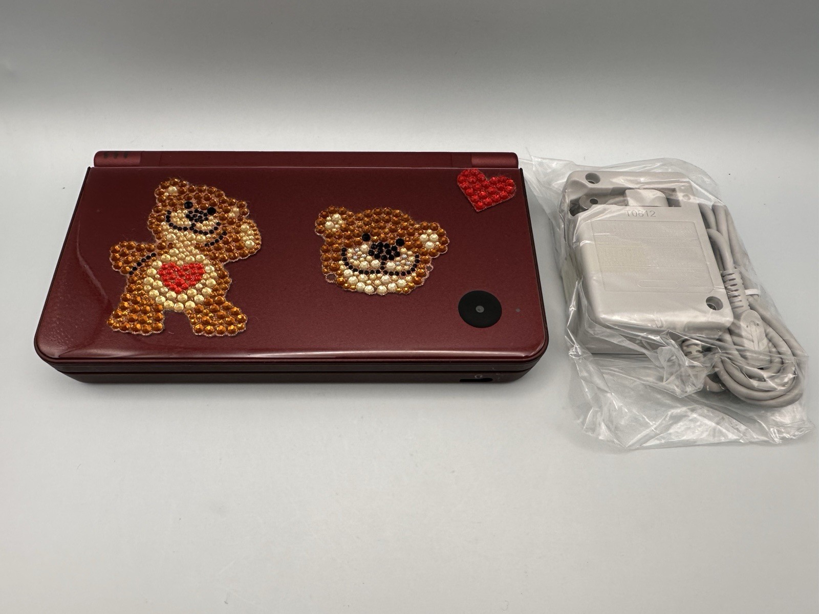 Nintendo DSi LL Wine Red Console Tested Working Region Free + New Charger