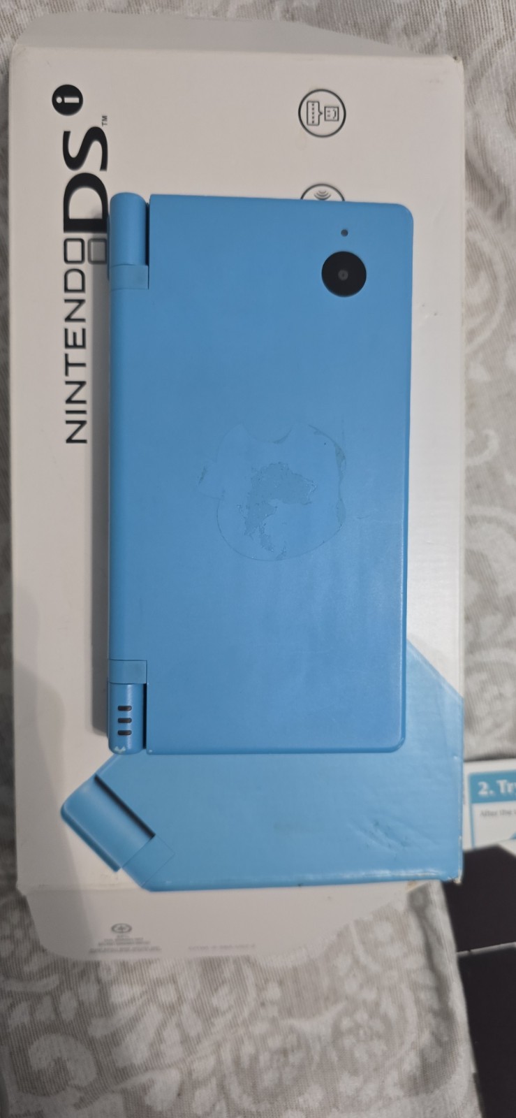 Nintendo DSi Teal Blue Complete Cib Plus Protector And Car Charger