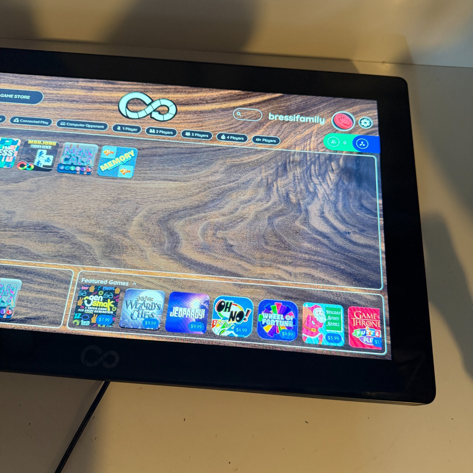 Infinity Game Table 24 Arcade1Up Interactive Touchscreen Board Game Table