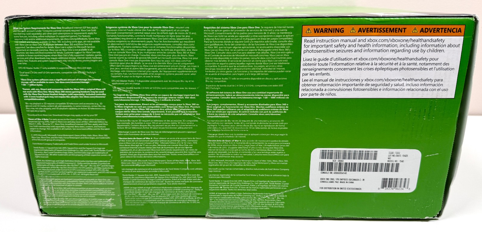 XBOX One 500GB/Go Console 1540 5C6-00083 Choose One of Four Games NEW Sealed!