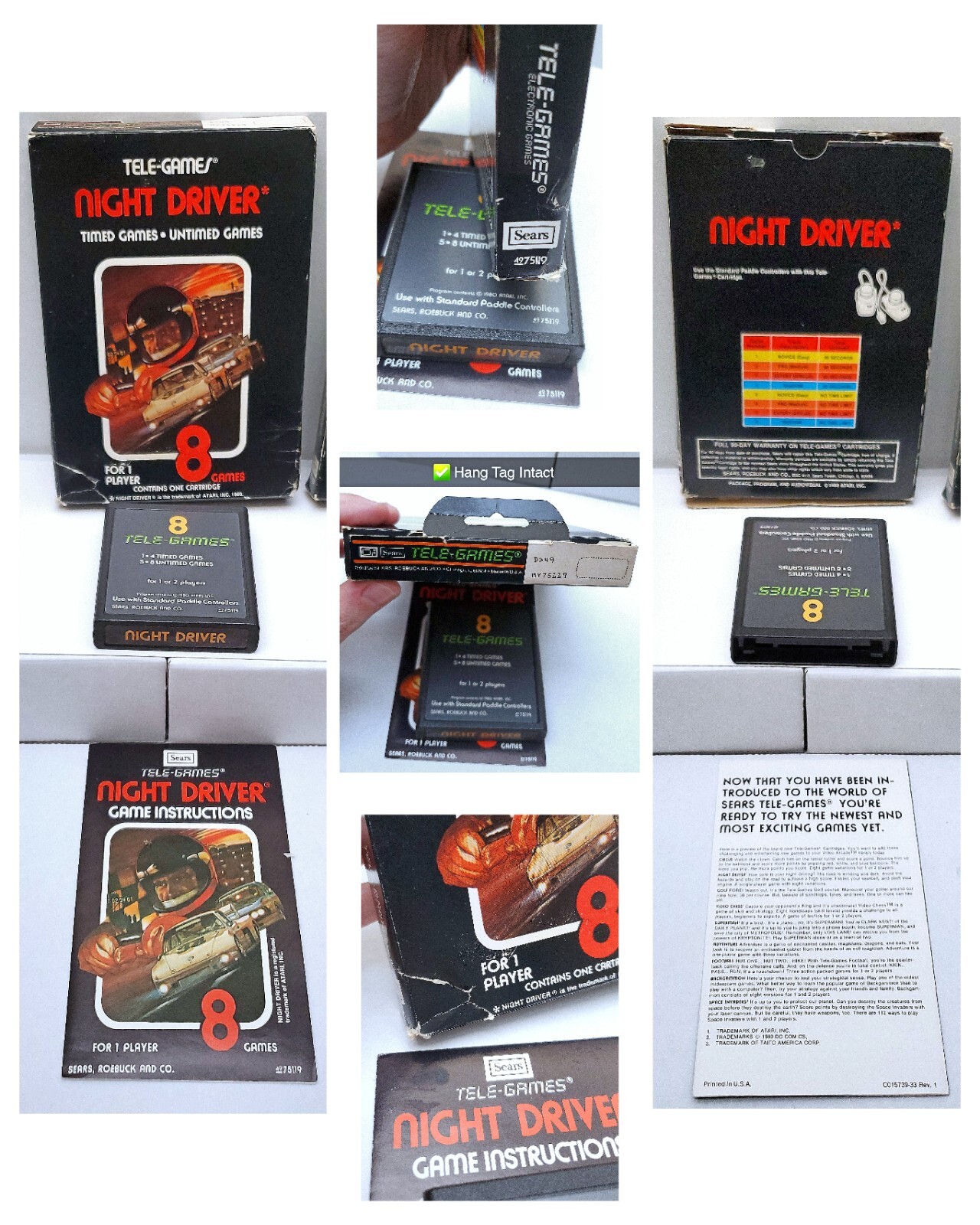 🕹️ $765 RARE 1983 Sears Video Arcade II Console +15 CIB ATARI 2600 GAMES 3 Tix