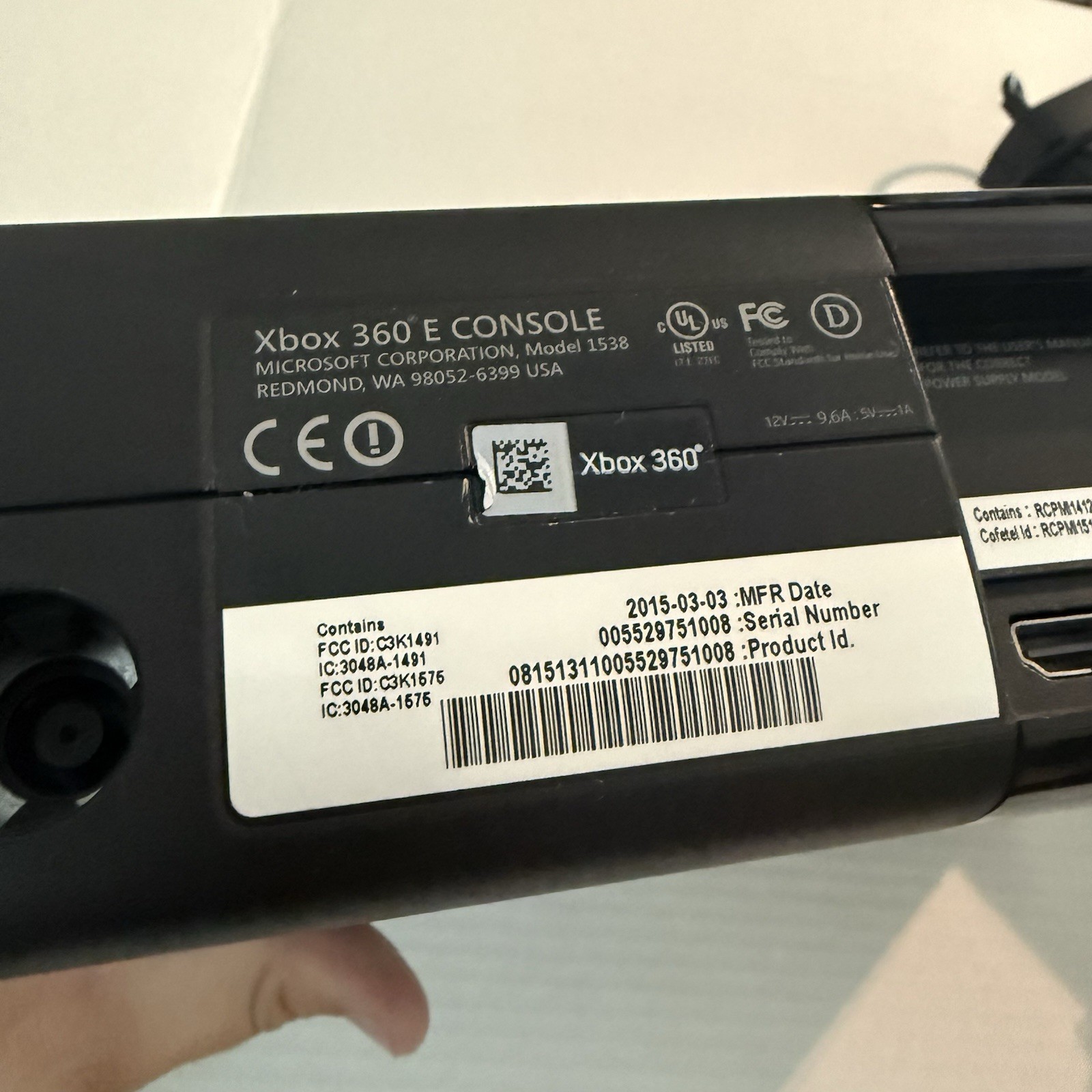 Xbox 360 E Console 500GB OEM Hard Drive Black 1538 Model Tested With Connect