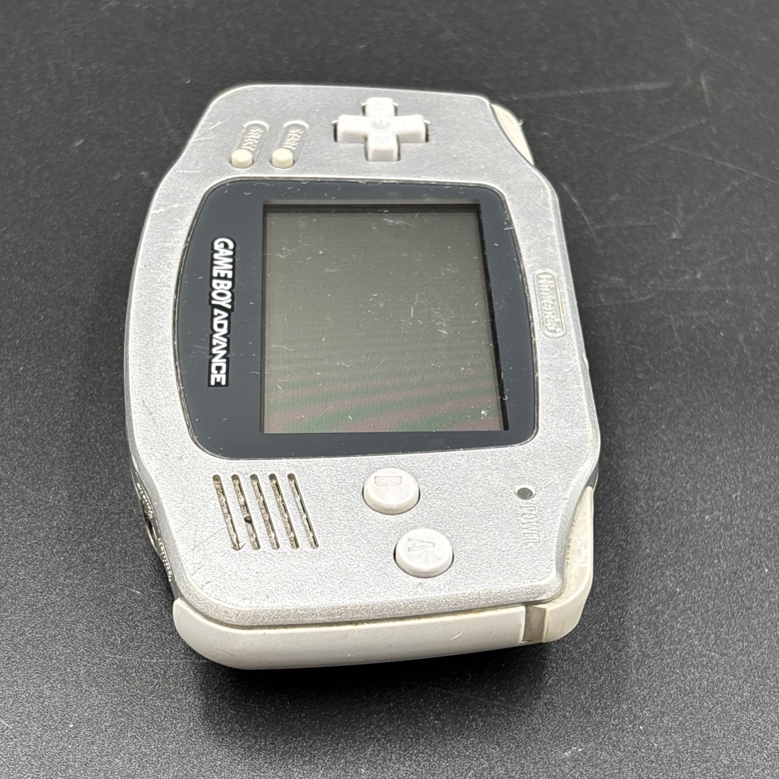 Nintendo Gameboy Advance GBA Platinum Silver Handheld Console AGB-001 Tested