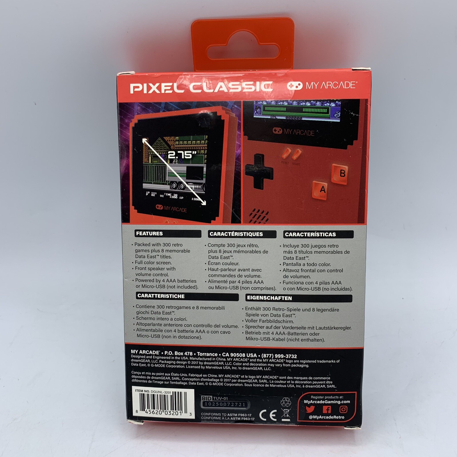 My Arcade Pixel Classic Portable Handheld Retro 8-Bit Gaming System w/ 300 Games