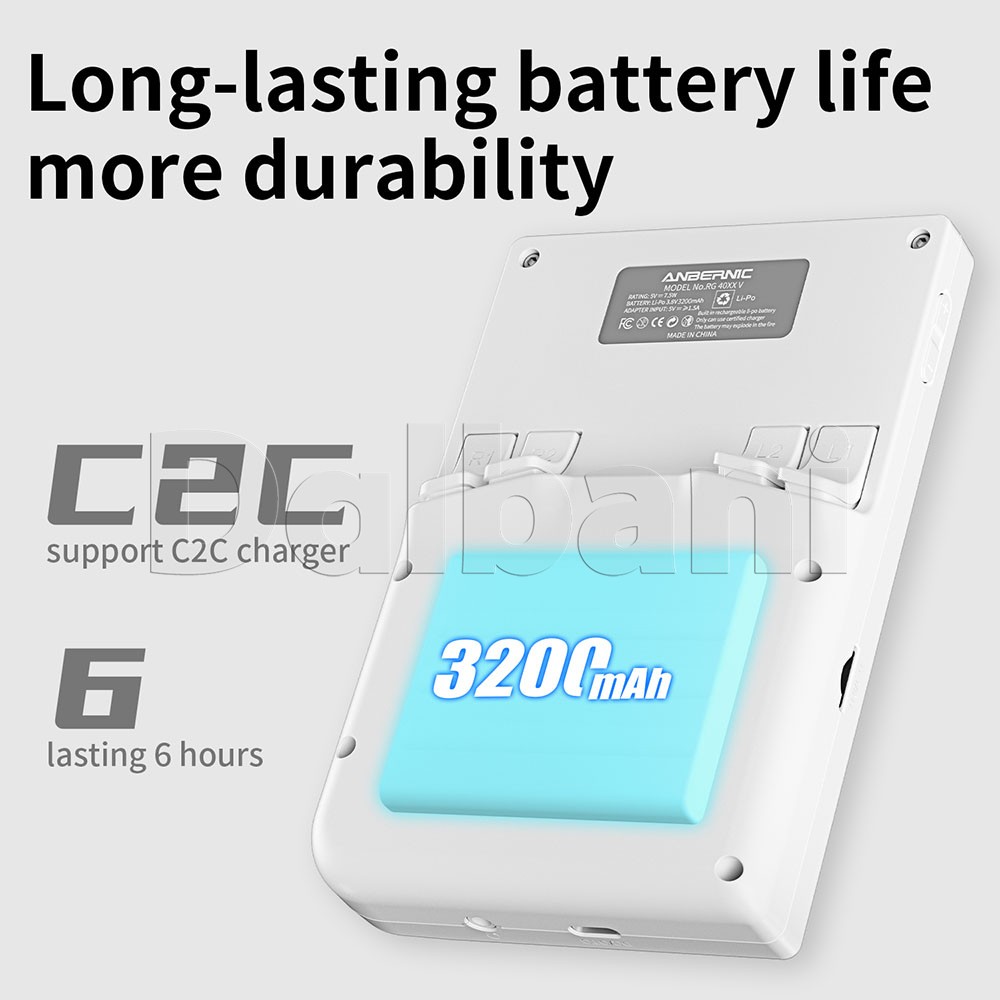 RG 40XXV White Anbernic 4.0′ IPS handheld Game Console Linux 64-Bit 64G 5K Games