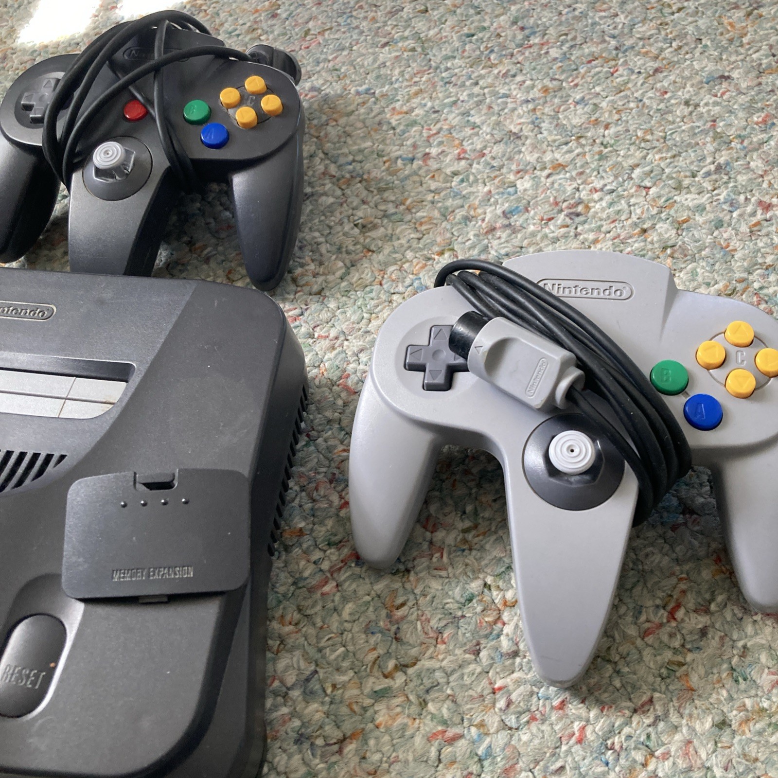 N64 Console + Expansion Pack + 5 Controllers Oem Nintendo + 4 Games UNTESTED