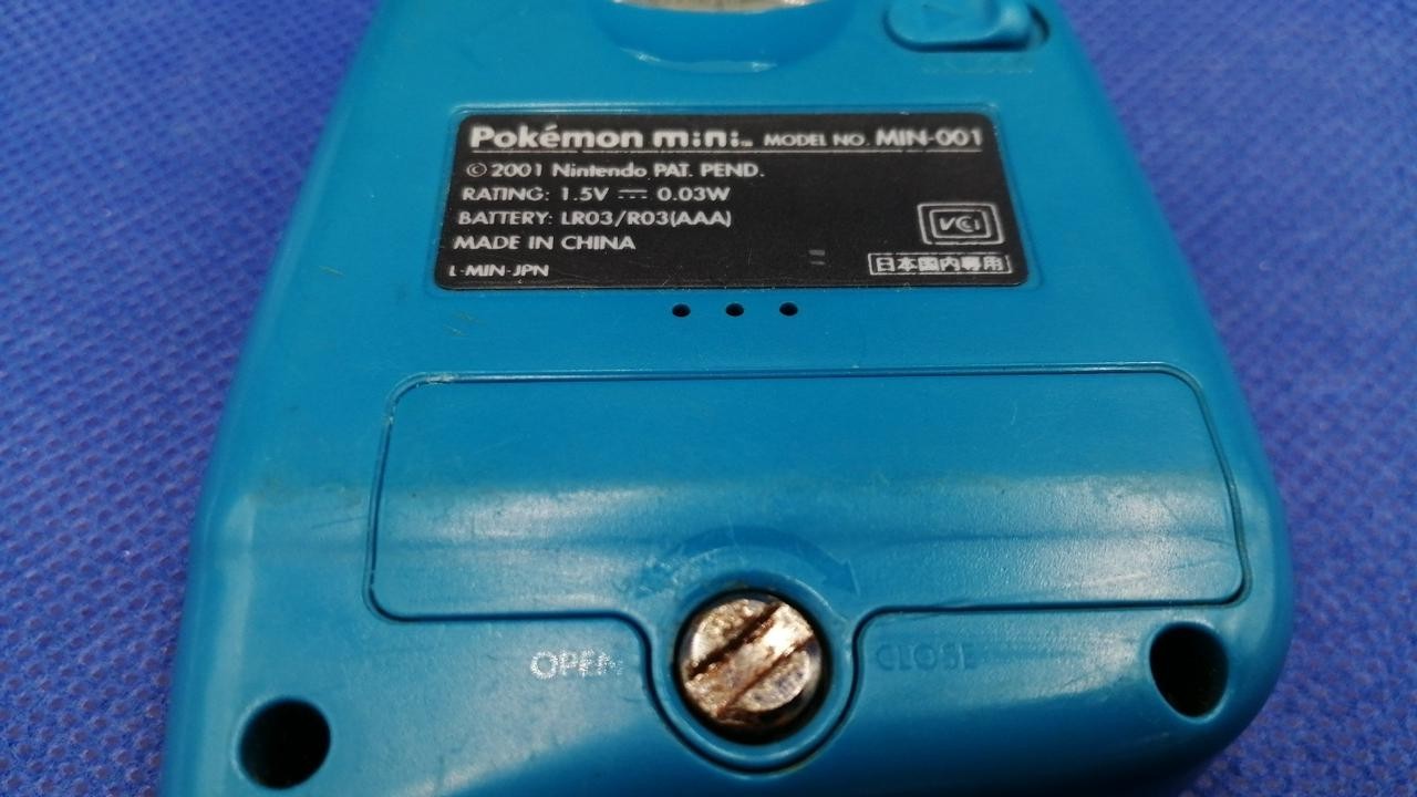 Nintendo Pokemon Mini Blue Console MIN-001 and Puzzle Collection set used