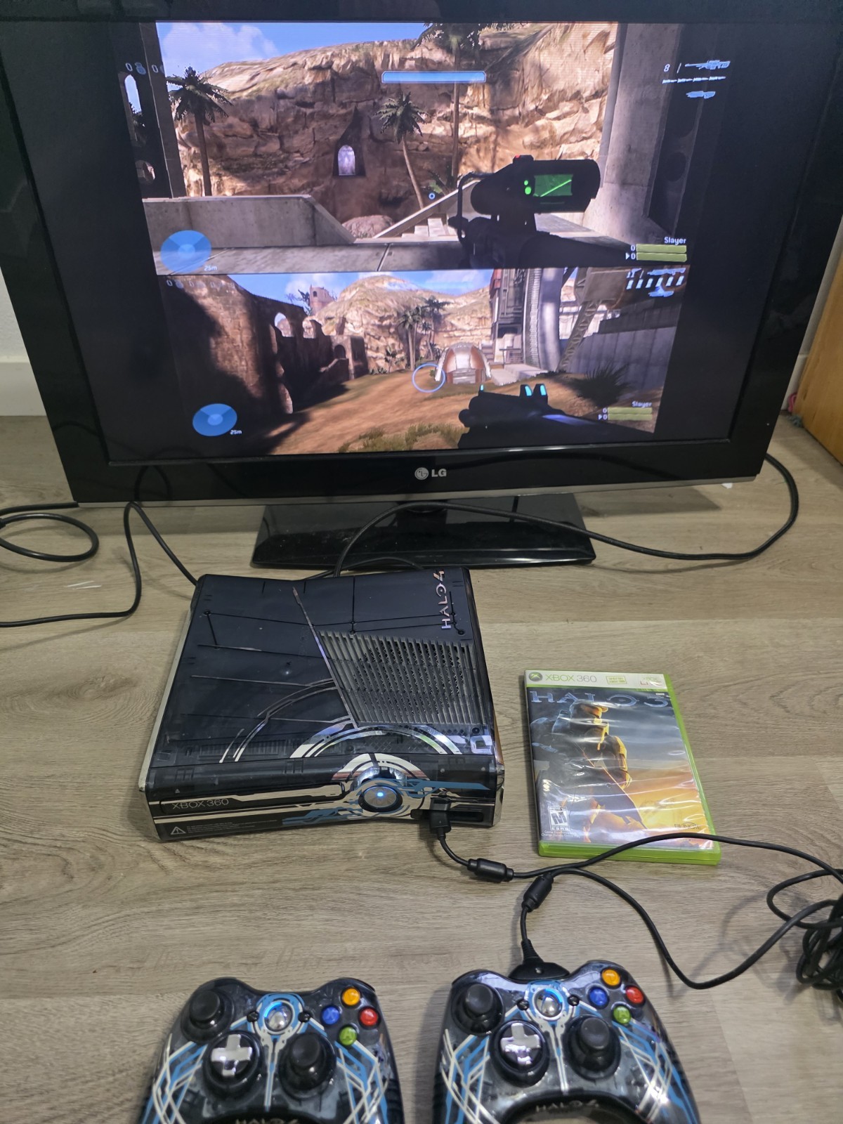 Xbox 360 Halo 4 Limited Edition Console Bundle 320GB Tested Working CIB + 2…