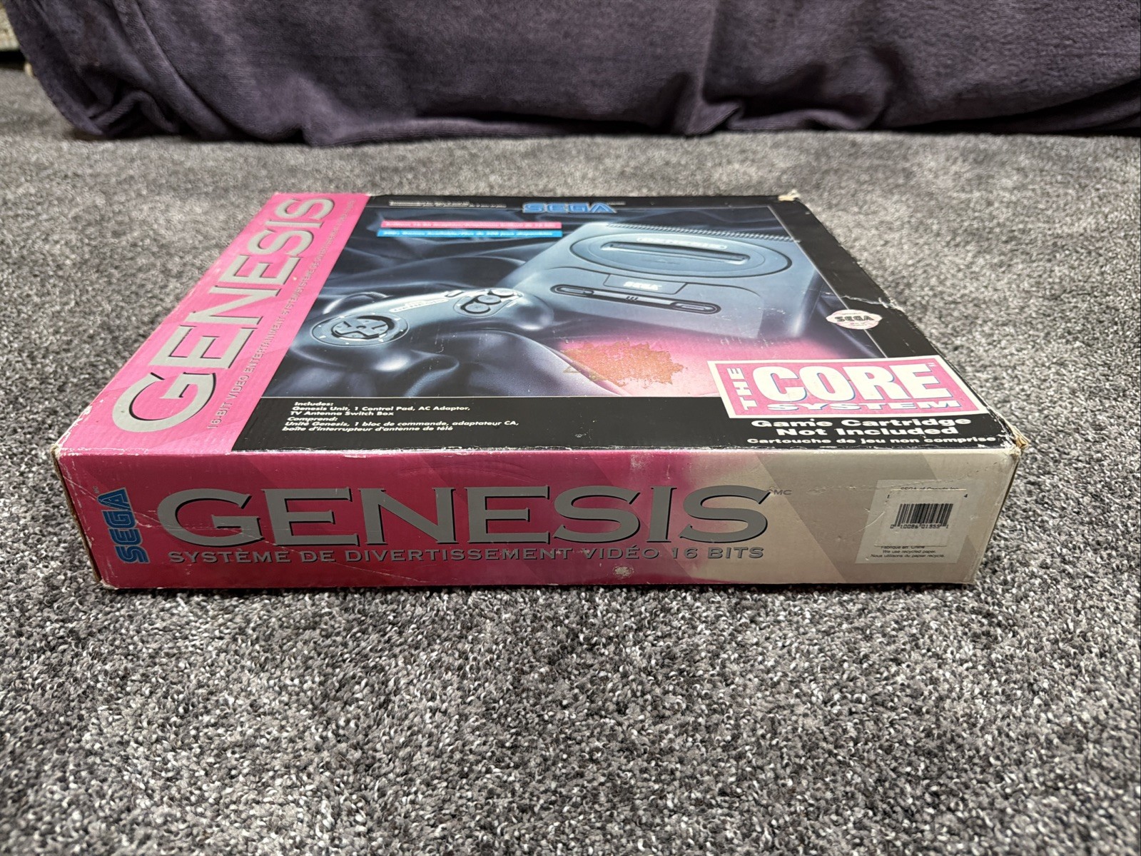 SEGA Genesis Model 2 Core System CIB w/ Sonic 2 Cardboard Inserts OEM WORKING