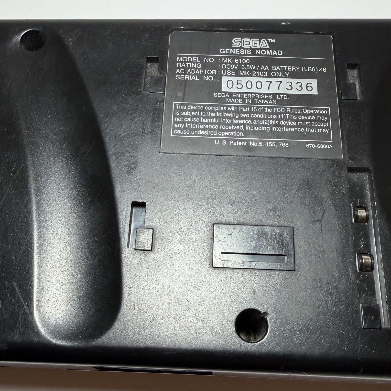 Sega Genesis Nomad Game Console Handheld No Charger Or Battery Pack Untested