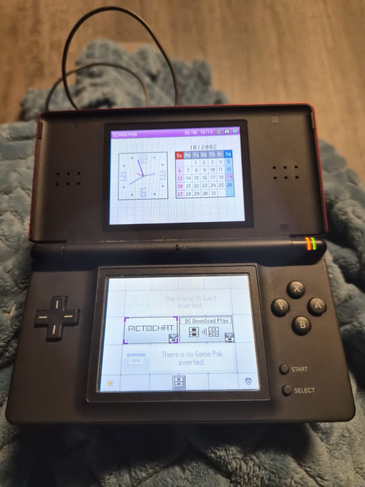 Nintendo DS Lite Black Red handheld console Wi-Fi touch screen headphone jack
