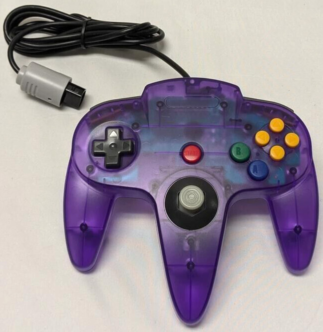 Vtg N64 Funtastic Grape Translucent PURPLE Nintendo-64 Gaming Console System A