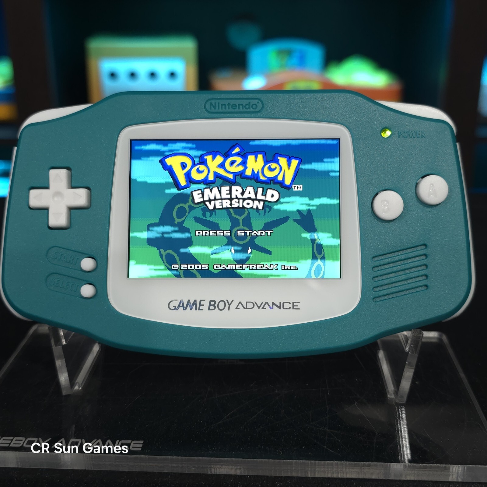 Teal Game Boy Advance GBA iPS V5 LCD USB-C 1800 mAh Rechargeable Battery