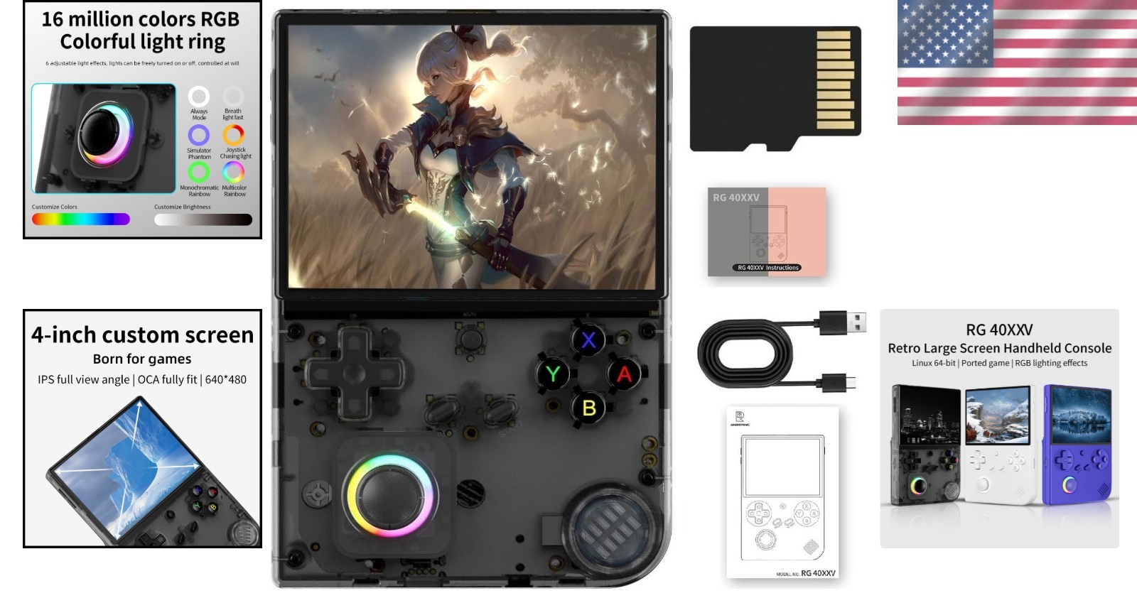 Anbernic RG40XX V Retro Console – Stunning 4.0 Inch Display & Classic Games