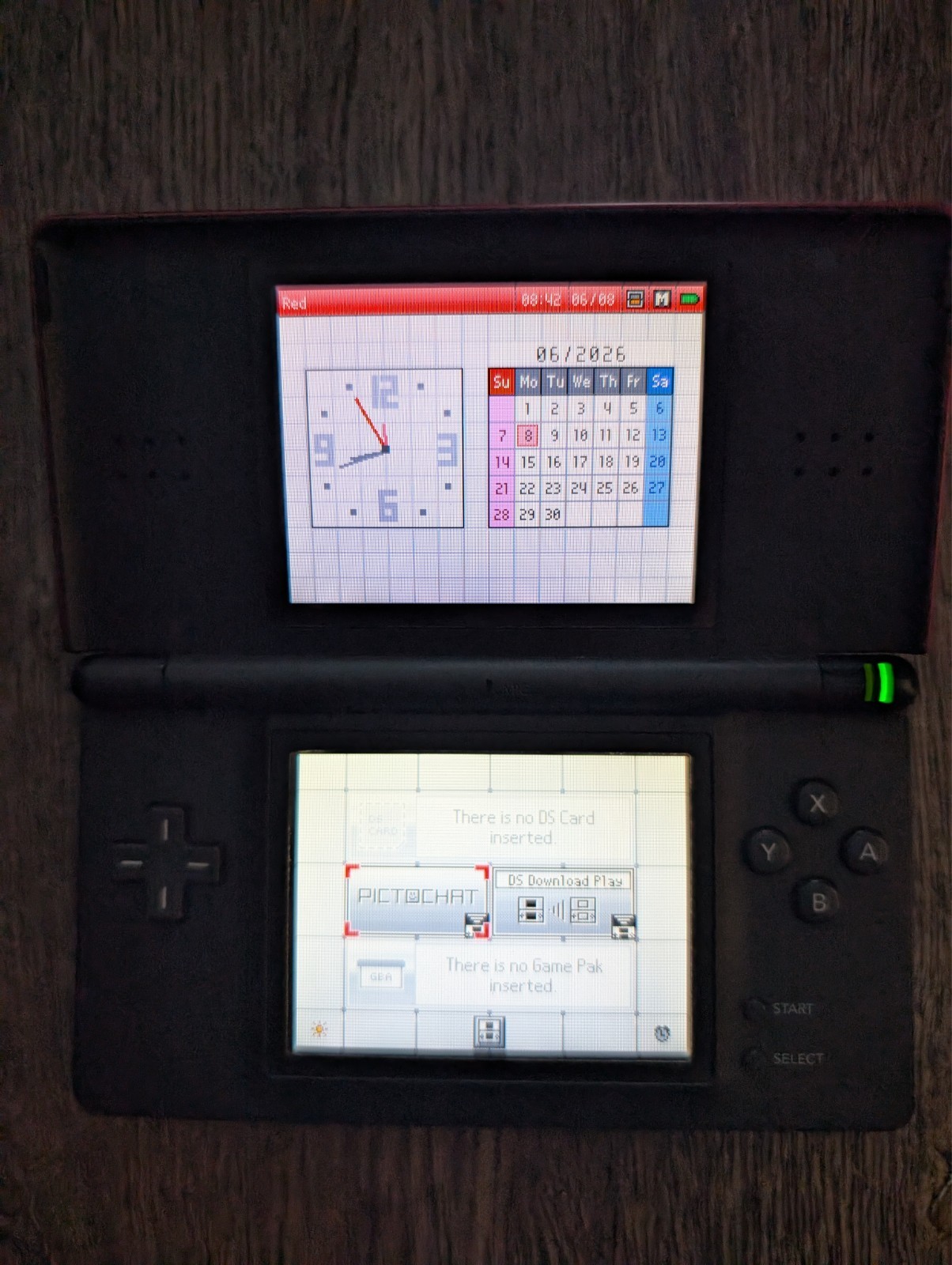 Nintendo DS Lite Handheld Crimson Red w/ stylus – Fully Tested / Working