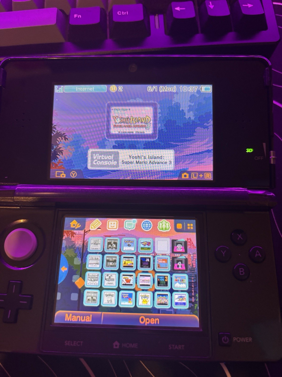 Nintendo 3DS Black Handheld System Wi-Fi Capability CTR-001 Headphone Jack