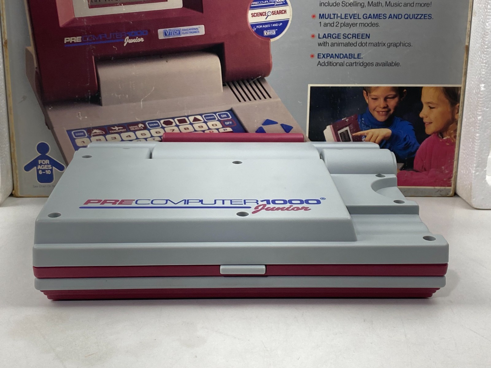 Vintage VTECH Pre Computer Junior 1000 Learning Educational Game 1990 NEW
