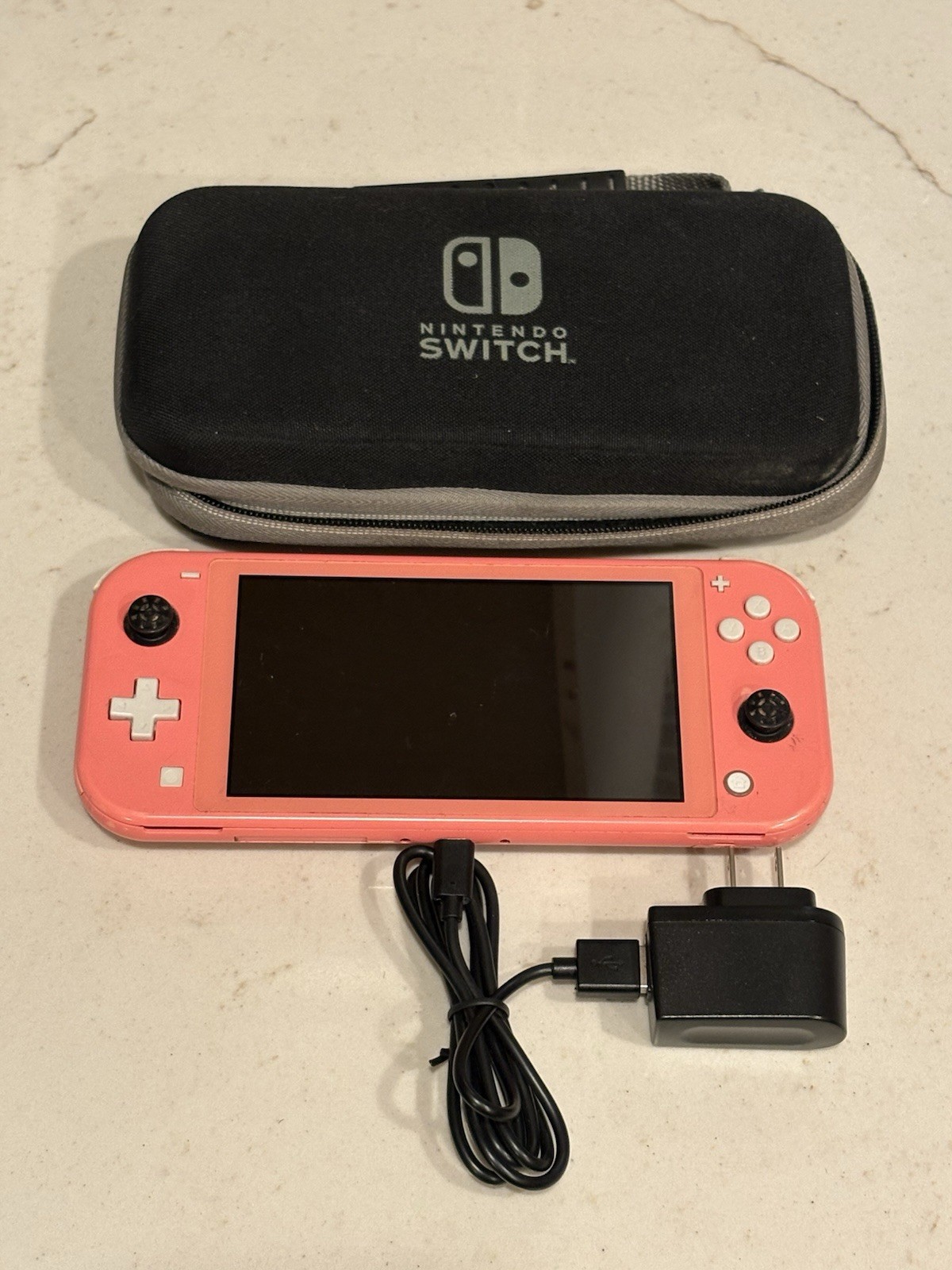 Nintendo Switch Lite HDH-001 32 GB Console -Coral- w/Charger, Travel Case “READ”