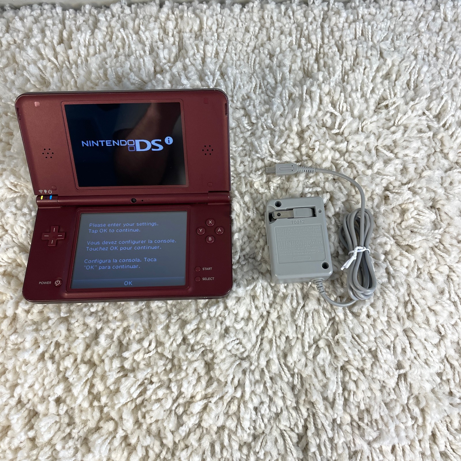 Nintendo DSi XL Red Burgundy Handheld Console System UTL-001 Tested
