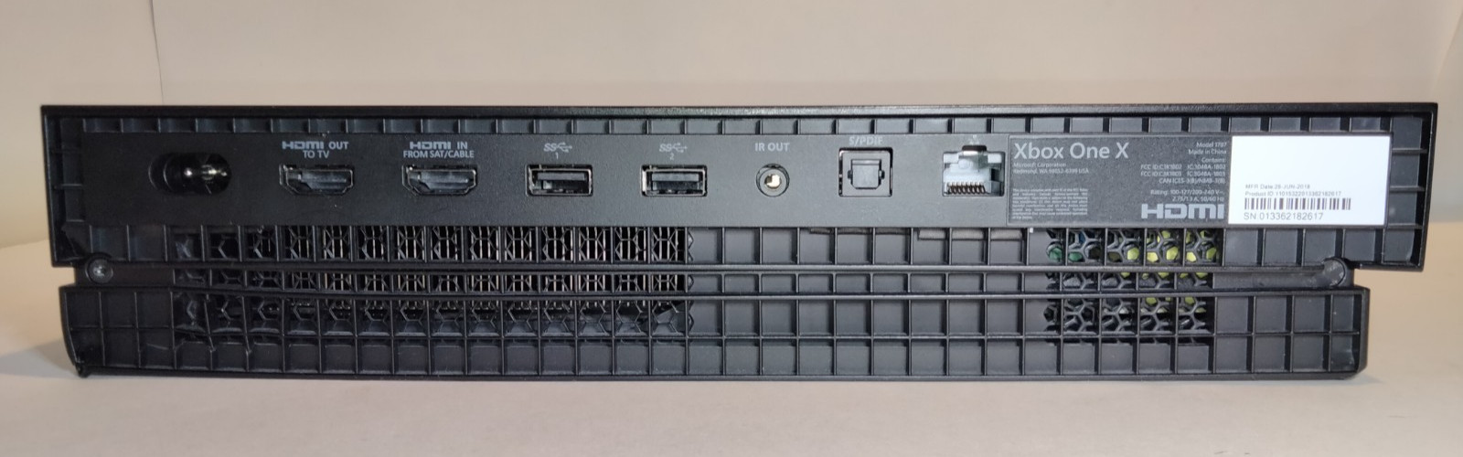 FOR PARTS/NOT WORKING | Microsoft Xbox One X 1TB Console (1787) & Power Cord