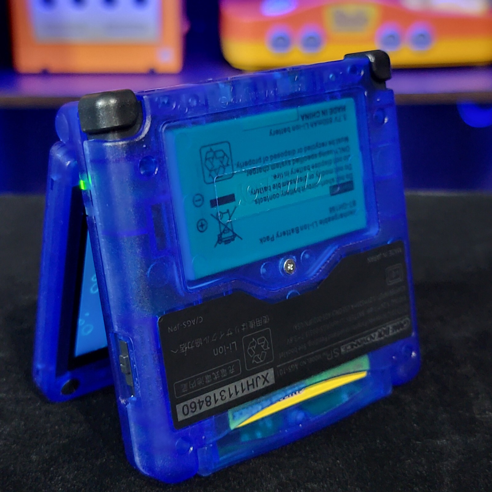 Clear BlueNintendo Game Boy Advance GBA SP IPS MOD Adjustable Brightness