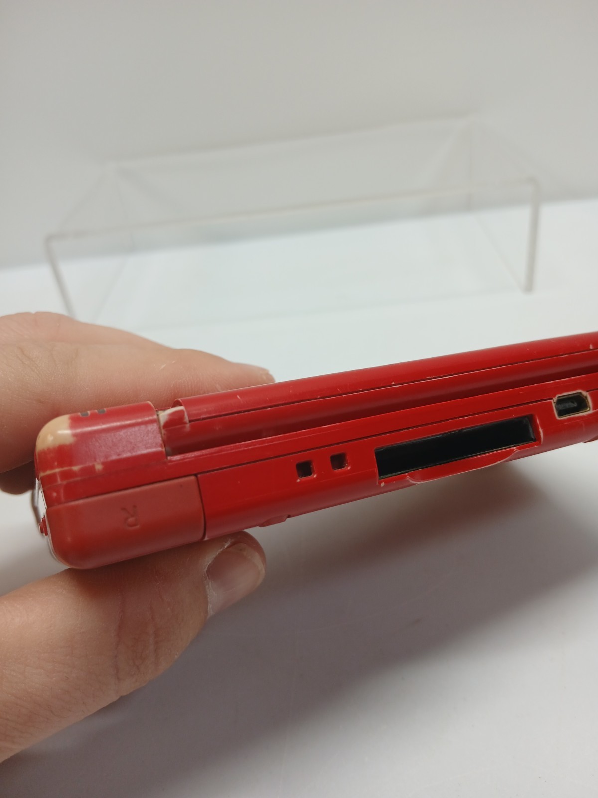 Nintendo DS Lite Red Mario Edition Console USG-001 FOR PARTS or REPAIR