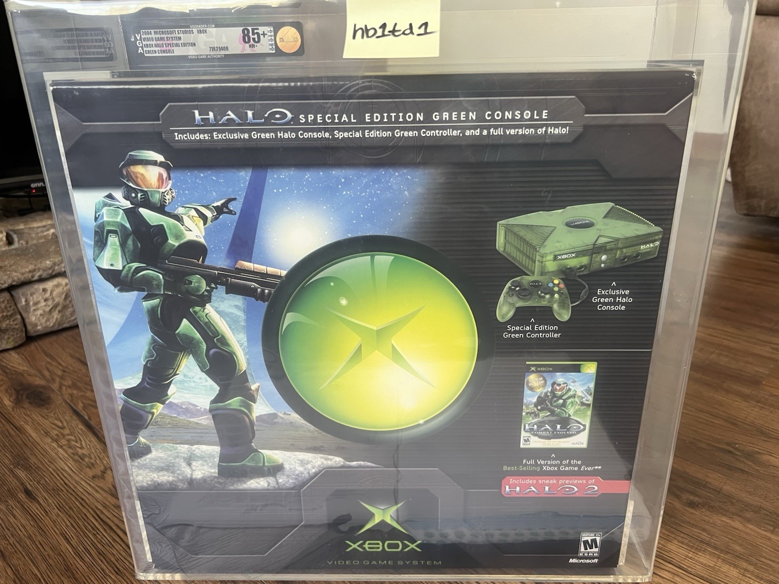 VGA 85+ Microsoft Xbox Halo Green Special Edition Sealed Console (2004)