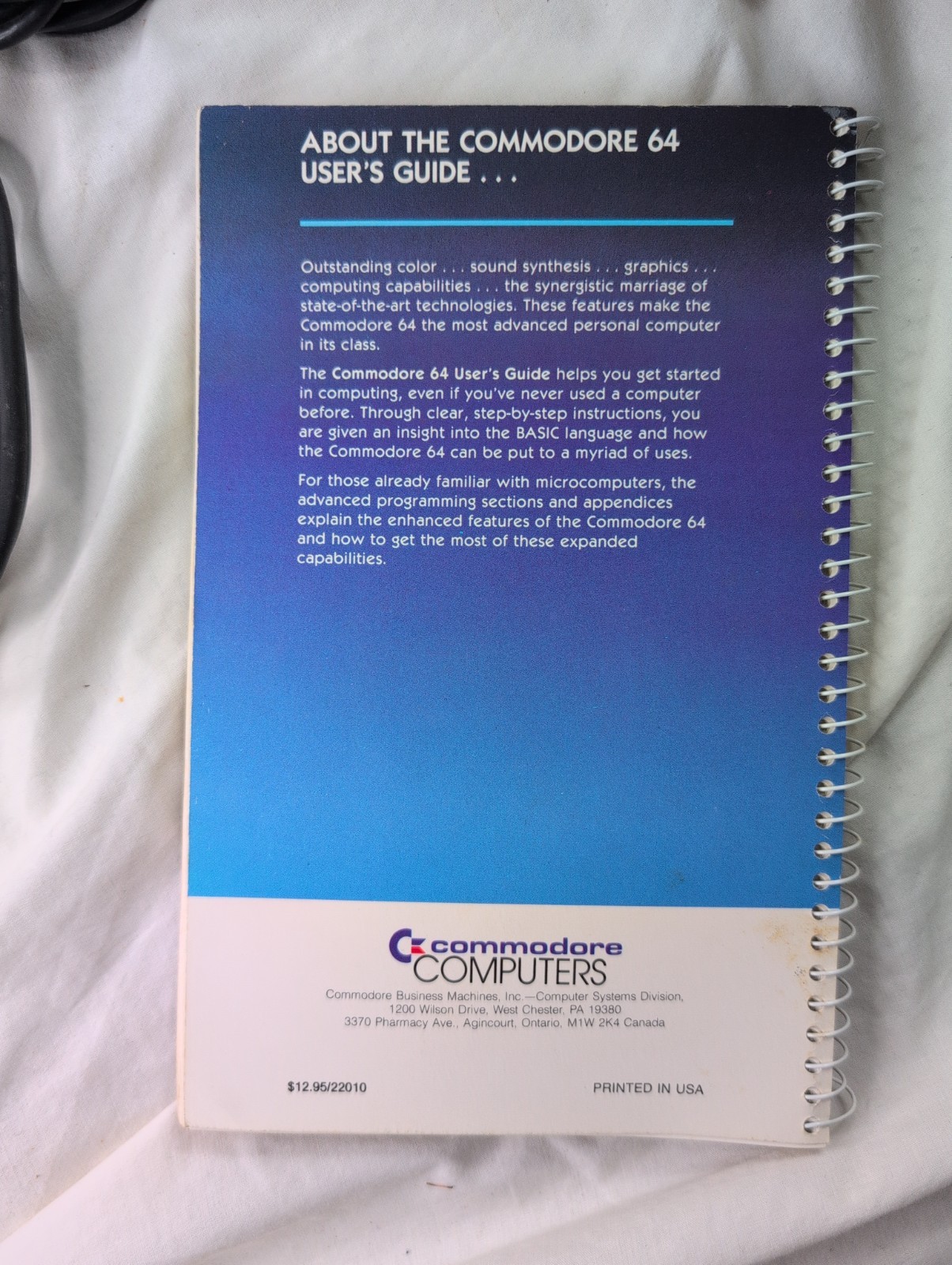 Commodore 64 Vintage Computer Untested With Box Matching Number Manual & Cords