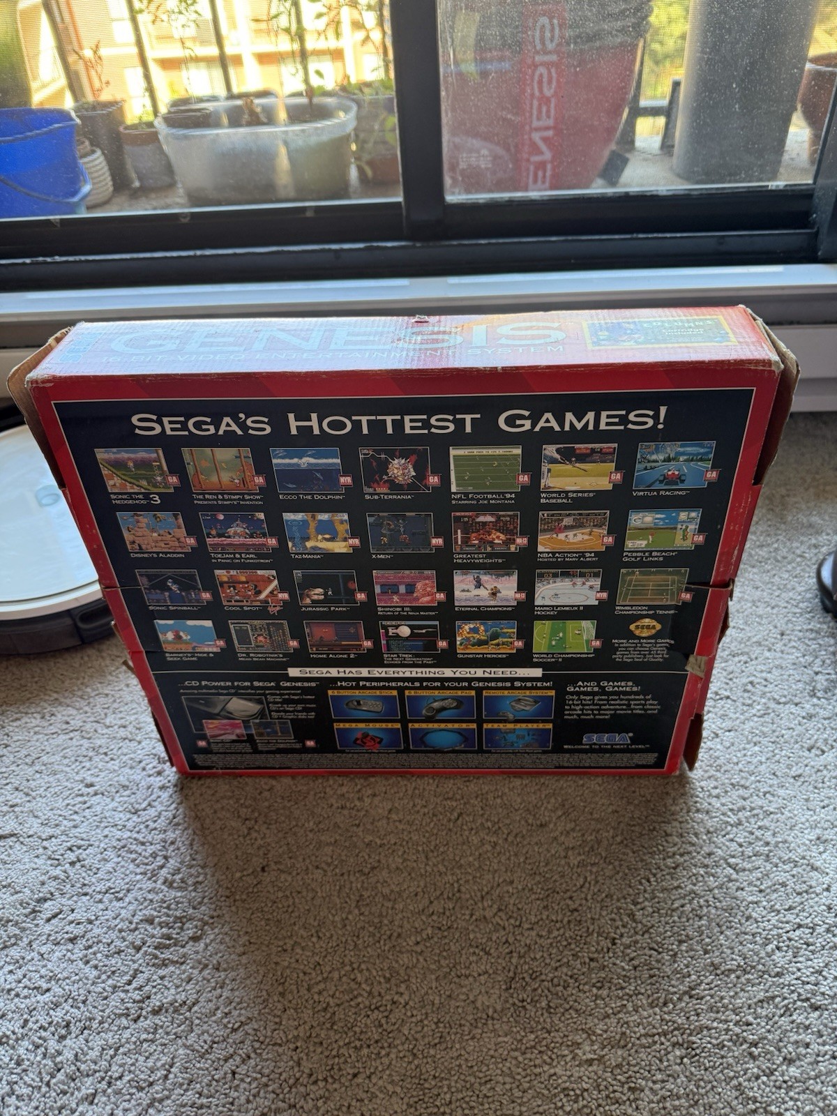 1994 Sega Genesis 16Bit Video Entertainment System , 2 Controllers CIB, MK 1960